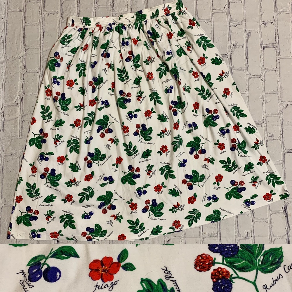 Vintage 80/90's Floral Button Down Full Skirt XL